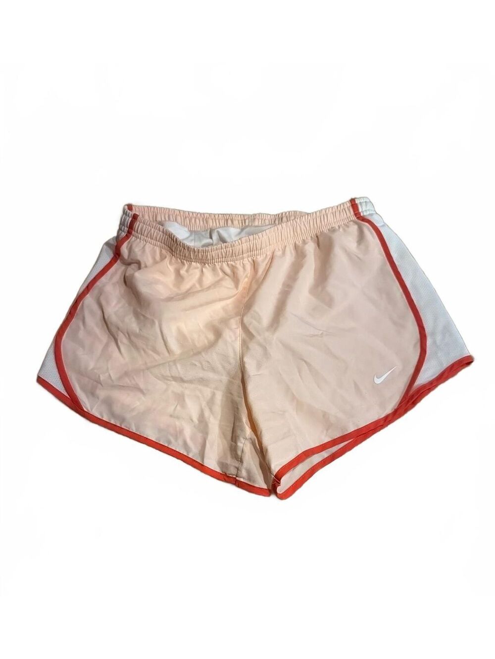 Nike Dri-Fit Running Shorts Girls Kids Large Peach and Red Athletic Sporty